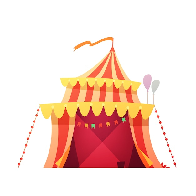 Chapiteau Cirque Tente Jaune Jaune De Parc D&amp;#039;Attractions Ennemi Prêt pour Dessin D Un Chapiteau De Cirque 