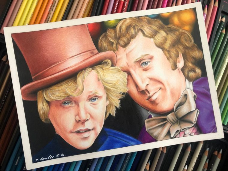 Charlie  Willy Wonka Et La Chocolaterie Dessin Au Crayon  Etsy serapportantà Dessin Charlie Et La Chocolaterie