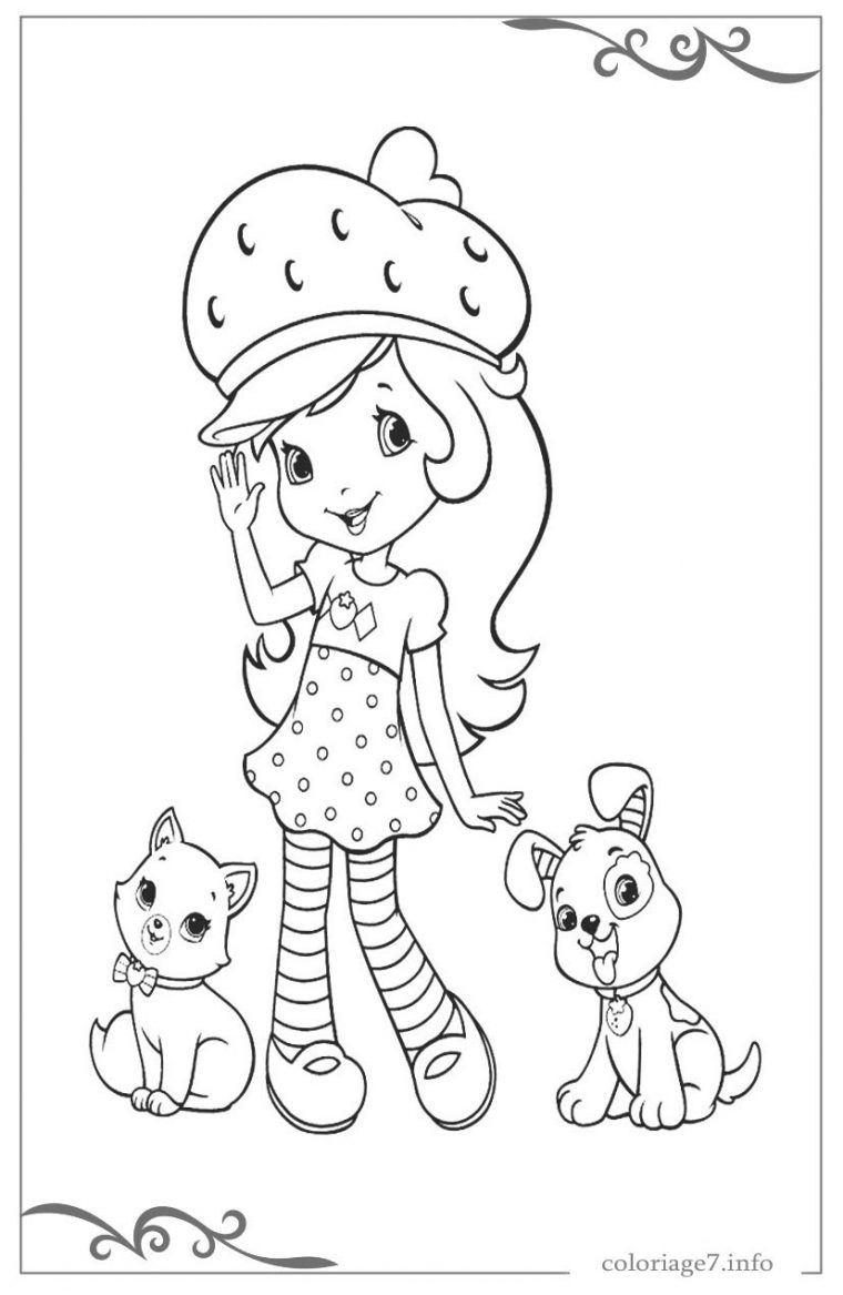 Charlotte Aux Fraises Télécharger Et Imprimer Des Coloriages De Les avec Dessin De Fraise A Colorier