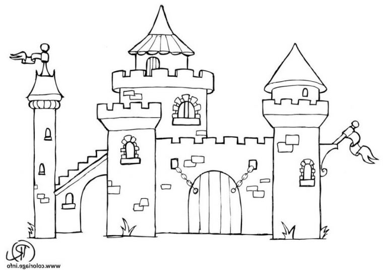 Chateaux Dessin Beau Photos Coloriage Chateau Dessin – Coloriage intérieur Coloriage Château Fort