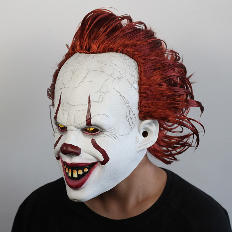 Cheap Movie Stephen King S It 2 Cosplay Pennywise Clown Joker Mask Tim à Modele Masque Halloween 