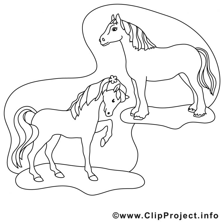 Chevaux Dessins Gratuits – Cheval À Colorier – Chevaux Coloriages concernant Dessins Chevaux