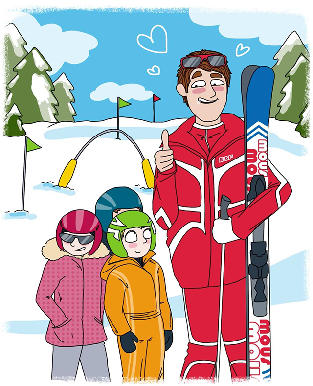 Chute Ski Humour Dessin  Memefree destiné Ski Dessin