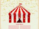 Cirque Chapiteau Avec Des Confettis Or Sur Fond Rétro Avec Un Modèle De concernant Dessin D Un Chapiteau De Cirque