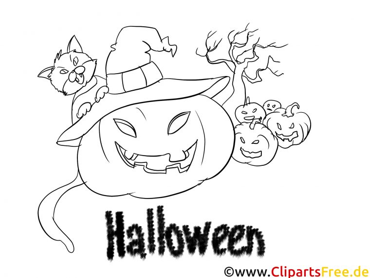 Citrouille Illustration – Halloween À Imprimer – Halloween Coloriages intérieur Image Halloween À Imprimer Gratuit