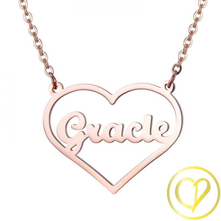 Collier Coeur À Personnaliser Avec Un Prénom destiné Coeur Avec Prenom