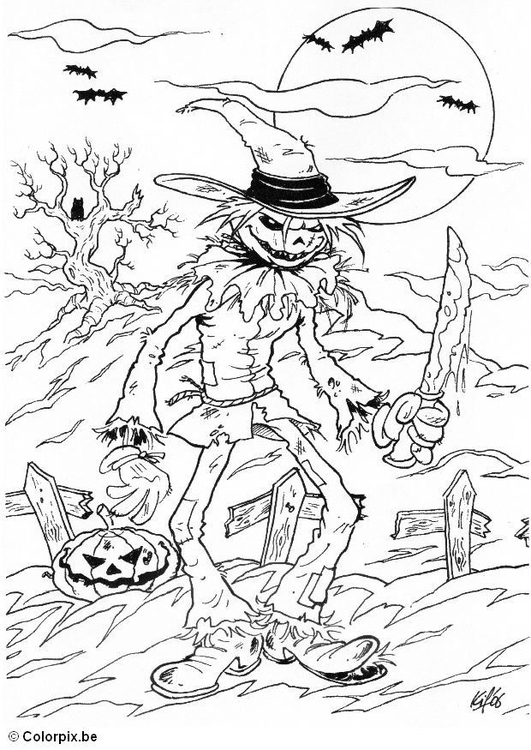 Coloriage 01-Halloween-Horreur - Coloriages Gratuits À Imprimer avec Dessin A Colorier Halloween Gratuit 