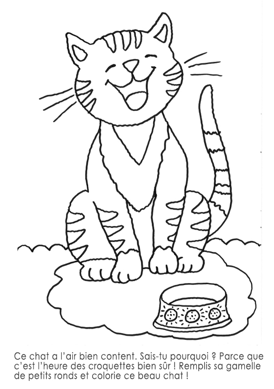 Coloriage À Imprimer : Chat Qui A Faim serapportantà Chat À Imprimer 