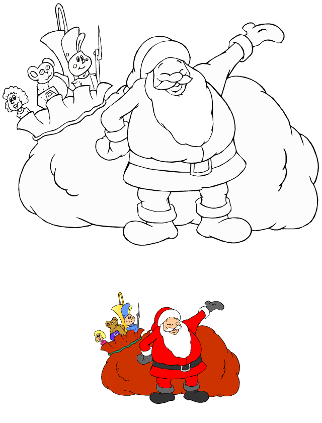 Coloriage À Imprimer, Le Père Noël - Tipirate destiné Coloriage Du Pere Noel A Imprimer 