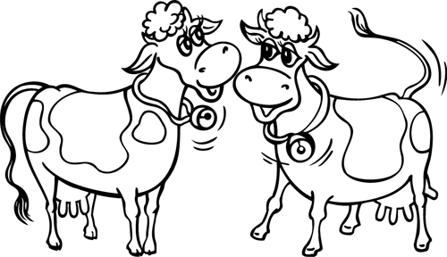 Coloriage À Imprimer, Les Deux Vaches - Turbulus, Jeux Pour Enfants à Dessin De Vache À Imprimer 