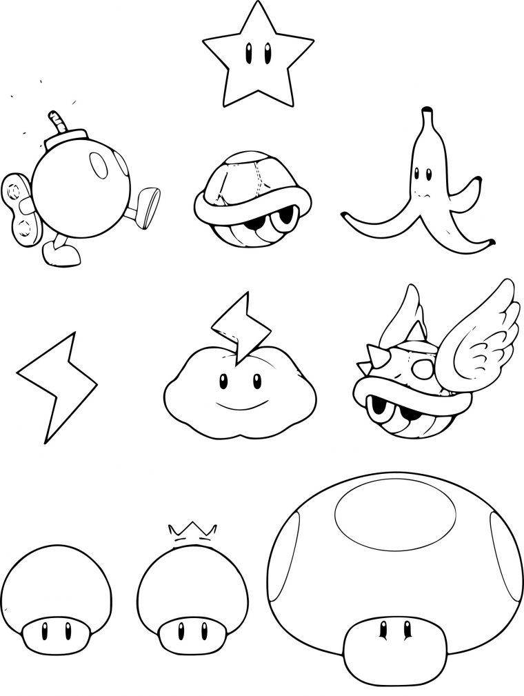 Coloriage A Imprimer Mario Kart 8 – Dessin Et Coloriage dedans Mario A Colorier