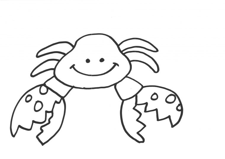 Coloriage À Imprimer : Un Crabe intérieur Photo De Crabe A Imprimer