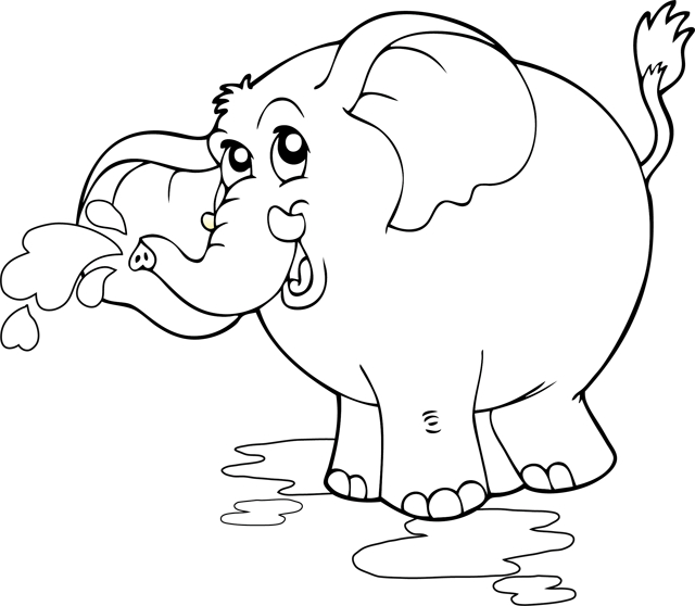 Coloriage À Imprimer : Un Éléphant - Turbulus, Jeux Pour Enfants intérieur Coloriage Éléphant A Imprimer 
