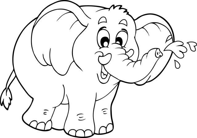 Coloriage À Imprimer : Un Éléphant - Turbulus, Jeux Pour Enfants serapportantà Coloriage Éléphant A Imprimer 