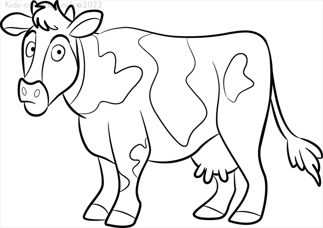 Coloriage À Imprimer Vache-3 serapportantà Coloriage Vache