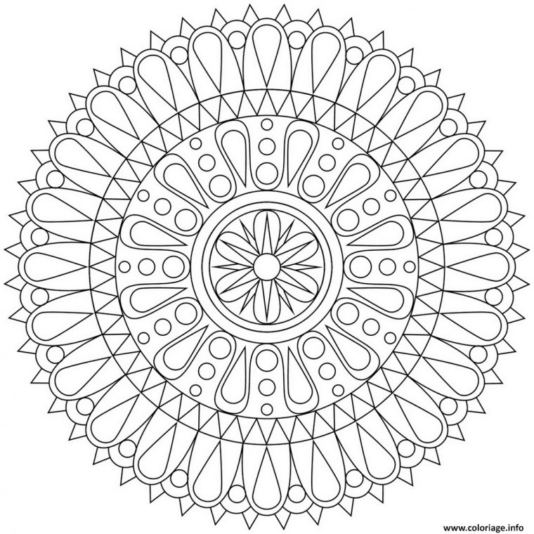 Coloriage Abstract Mandala 4 Par Dora Alis Dessin Mandala À Imprimer tout Coloriages Mandalas