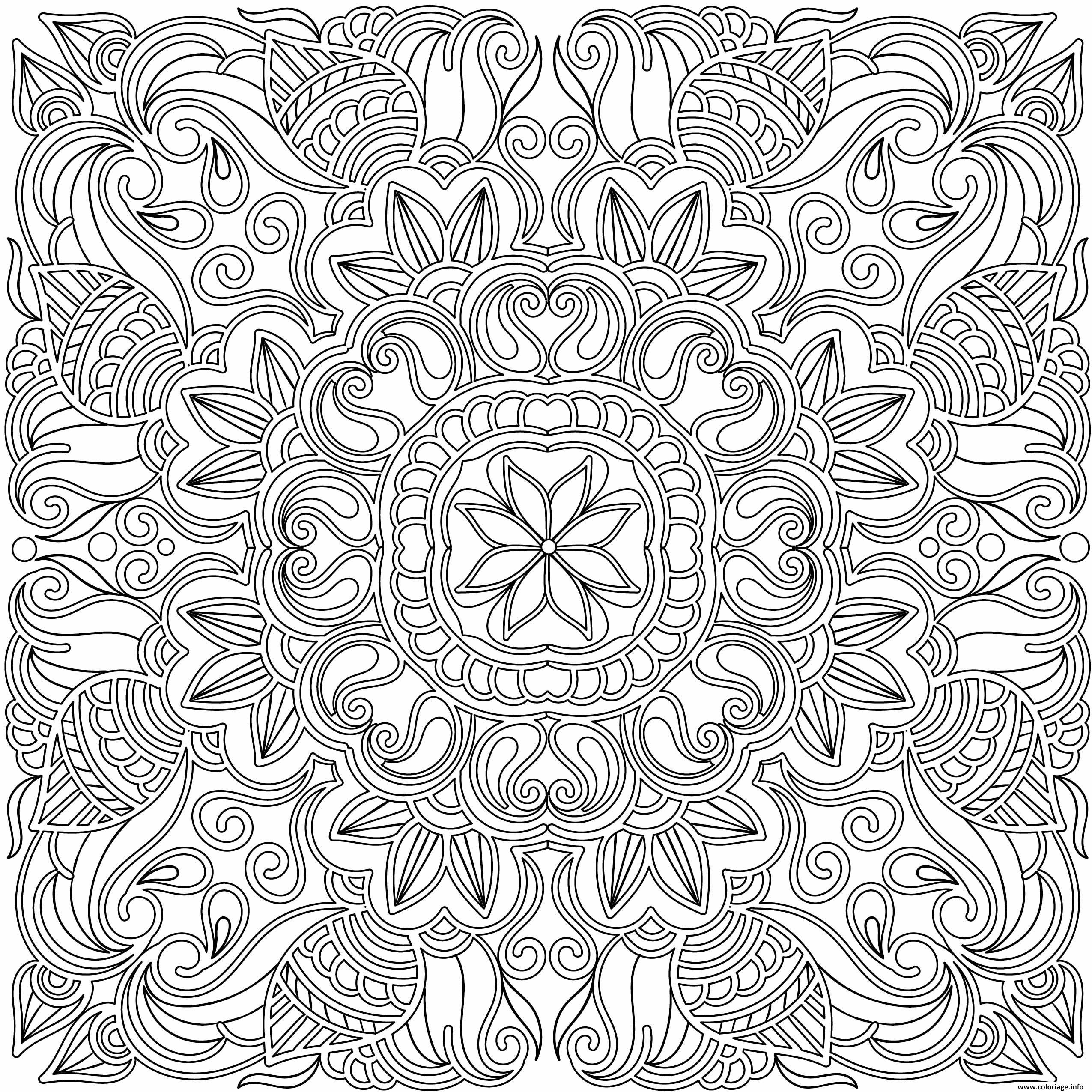 Coloriage Adulte Mandala Doodle Dessin Adulte À Imprimer tout Mandalas À Colorier Gratuit 