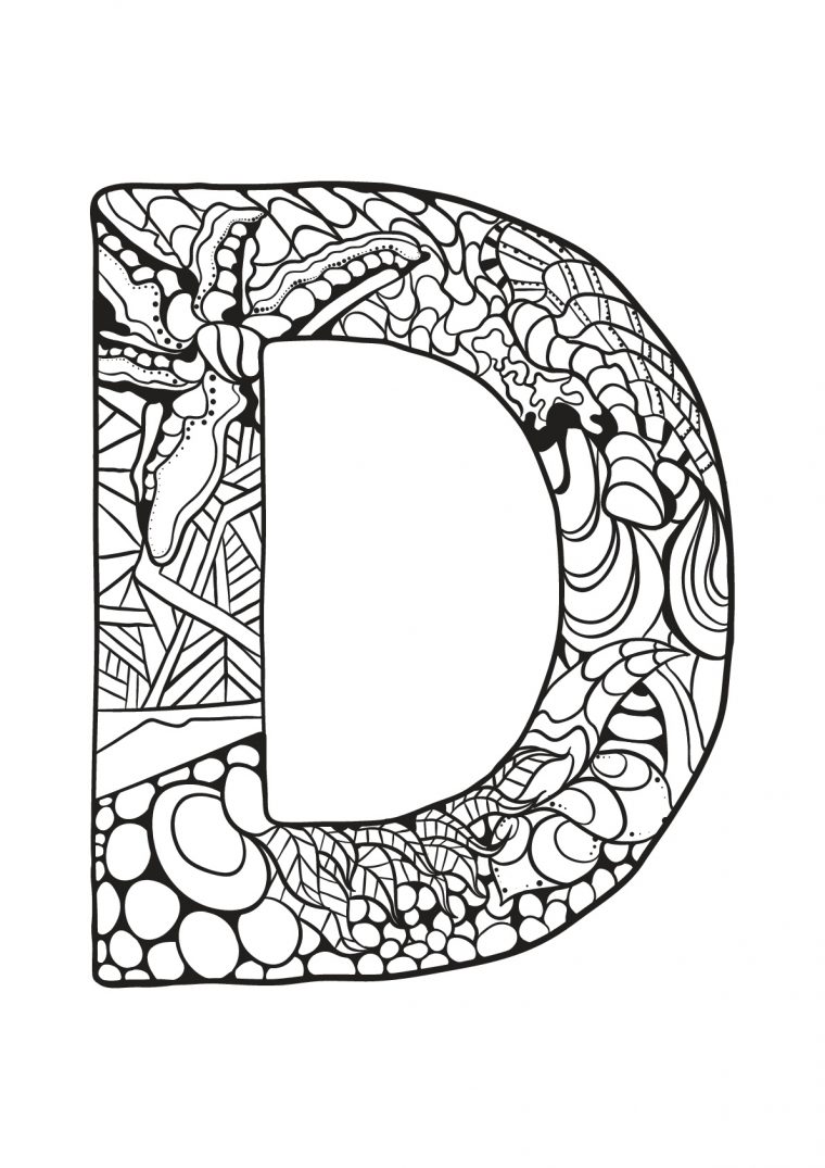 Coloriage-Alphabet-Lettre-D  Moncoloriage.fr concernant Dessin Alphabet