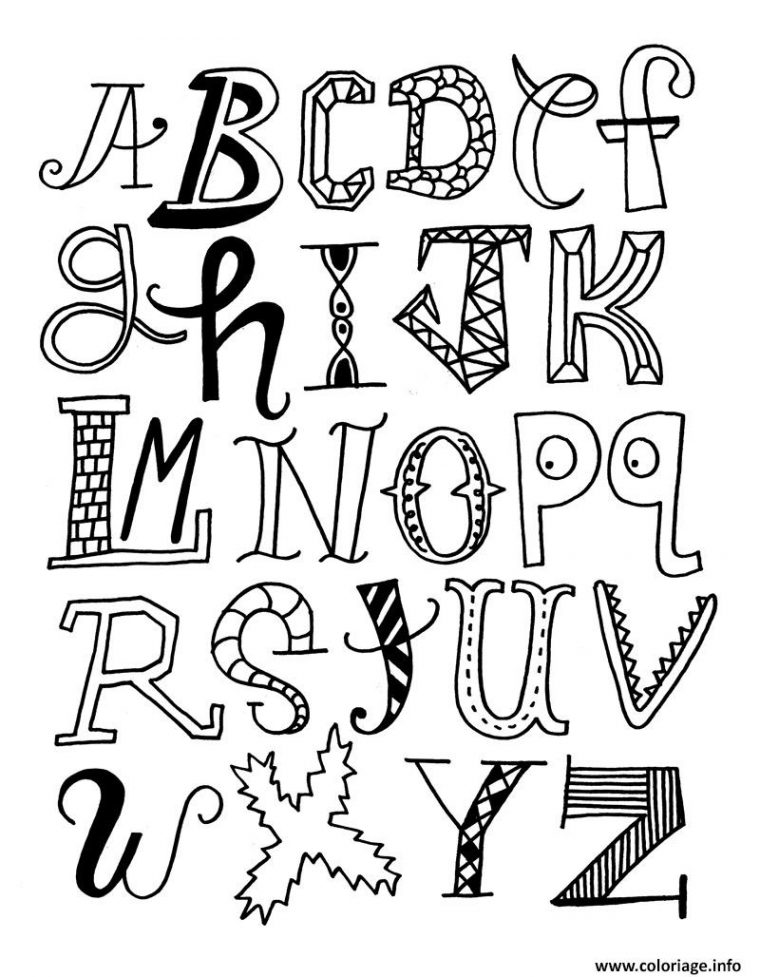 Coloriage Alphabet Rigolo Different Dessin Alphabet À Imprimer dedans Lettre À Colorier Et À Imprimer