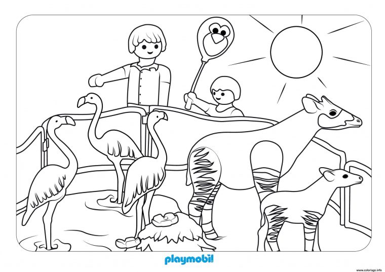 Coloriage Animaux Playmobil Le Dierentuin Dessin Playmobil À Imprimer dedans Coloriage Animaux A Imprimer