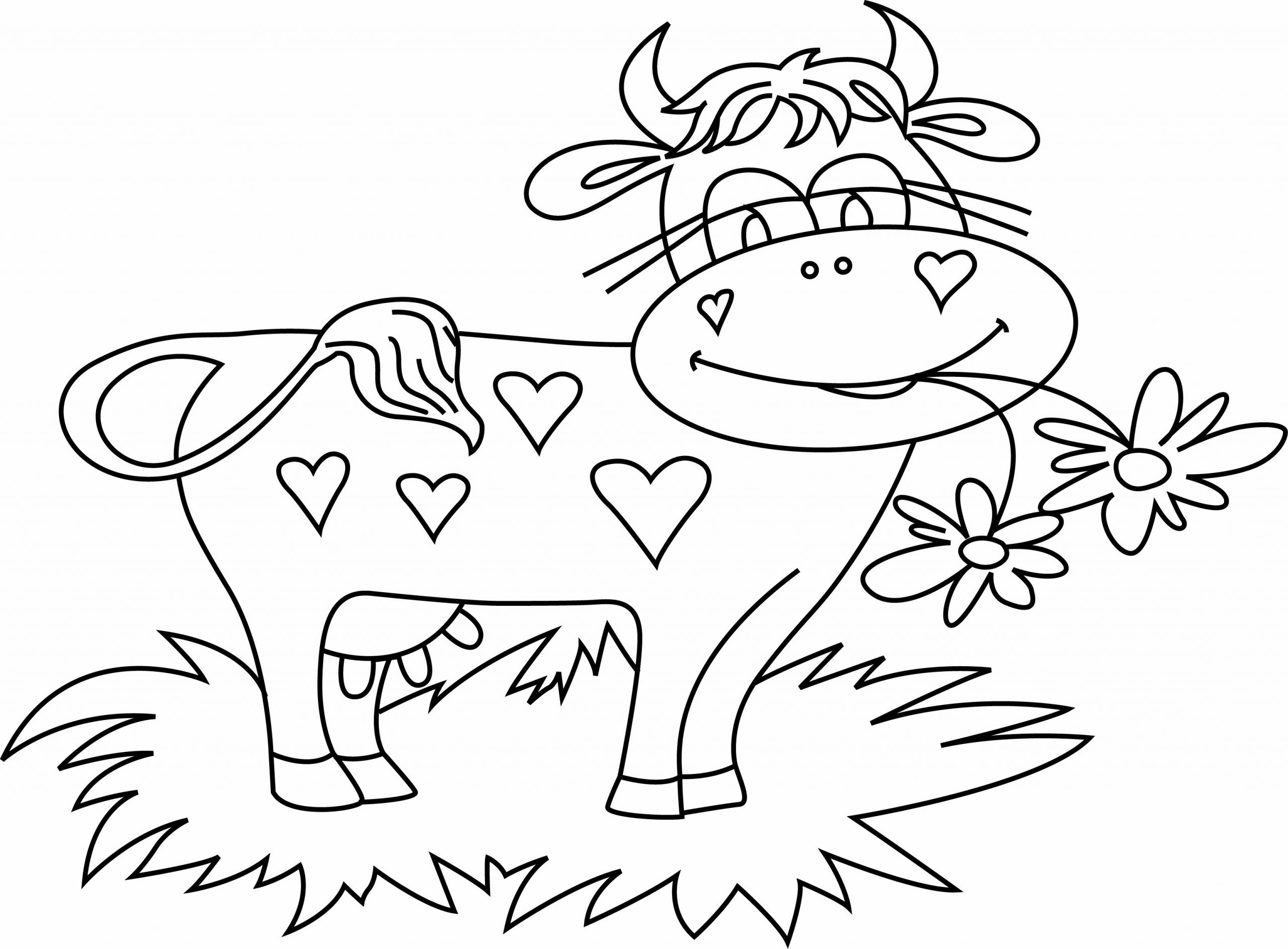 Coloriage - Animaux : Vache 14 - 10 Doigts concernant Coloriage Vache 