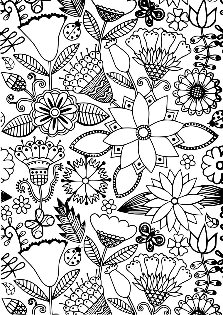 Coloriage Anti Stress Fleurs À Imprimer dedans Dessin De Fleurs A Imprimer Gratuit