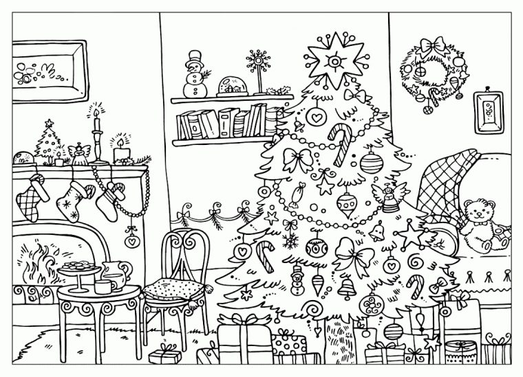 Coloriage – Arbre De Noël encequiconcerne Imprimer Des Dessin De Noel