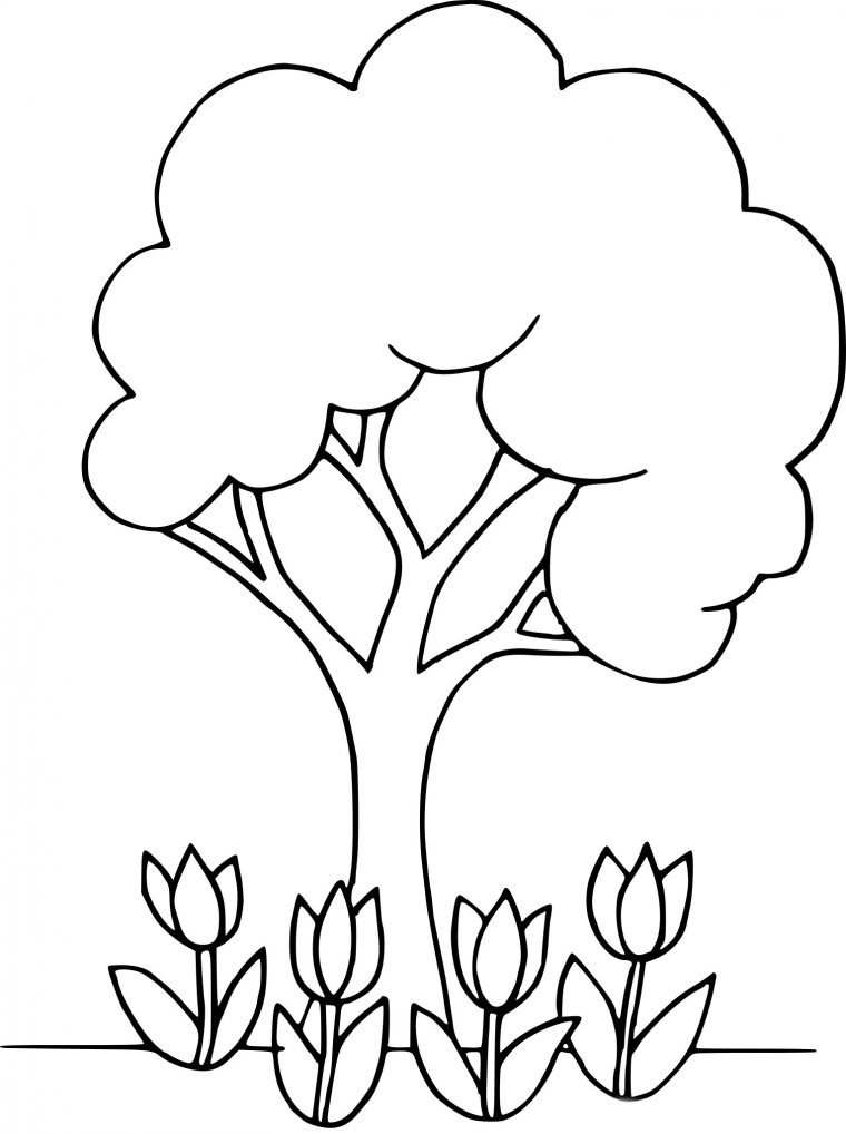 Coloriage Arbre Du Printemps À Imprimer Sur Coloriage De concernant Coloriage Printemps À Imprimer