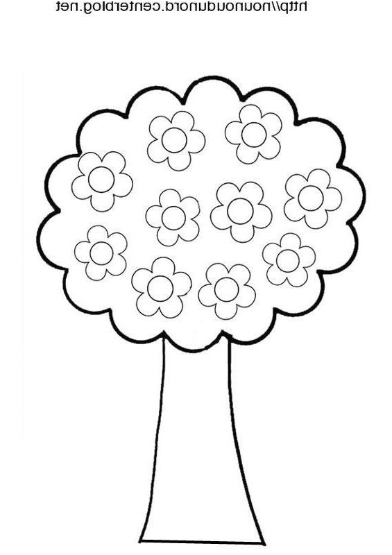 Coloriage Arbre Printemps  Coloriage Kids concernant Coloriages Arbres