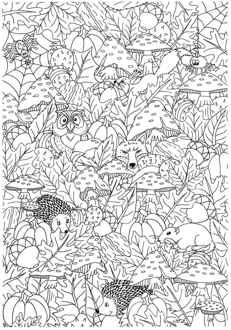 Coloriage Automne Dans La Forêt – Coloriages Gratuits À Imprimer dedans Coloriage De Foret A Imprimer