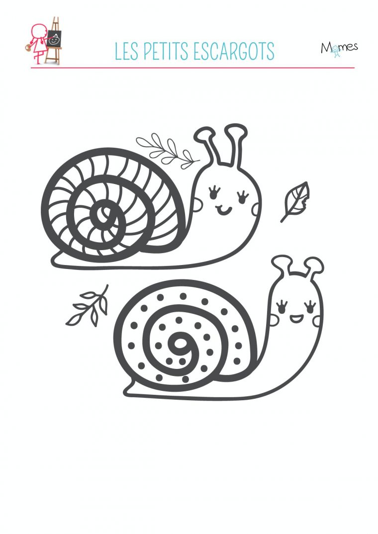 Coloriage Automne : Mr Et Mme Escargot  Momes concernant Coloriage Ps