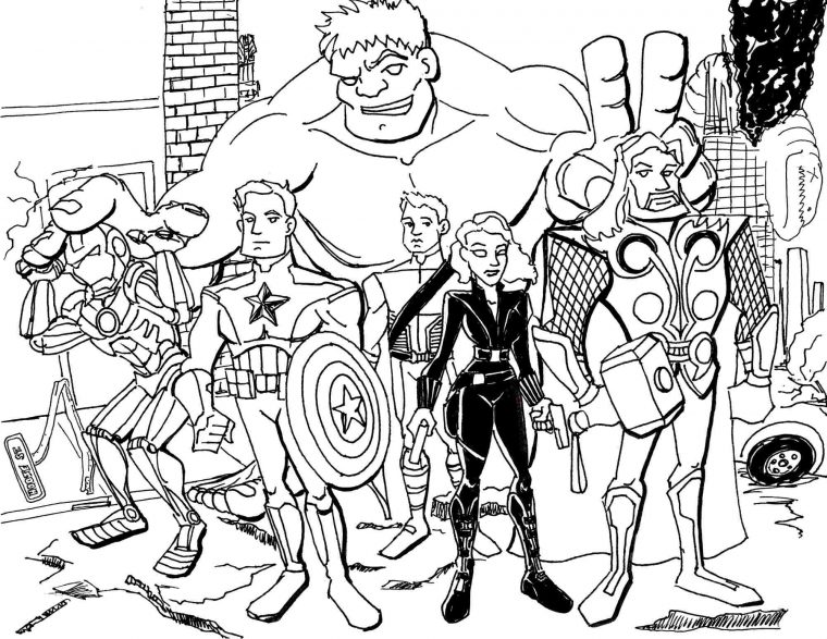 Coloriage Avengers #74212 (Super-Héros) – Album De Coloriages pour Super Heros A Colorier