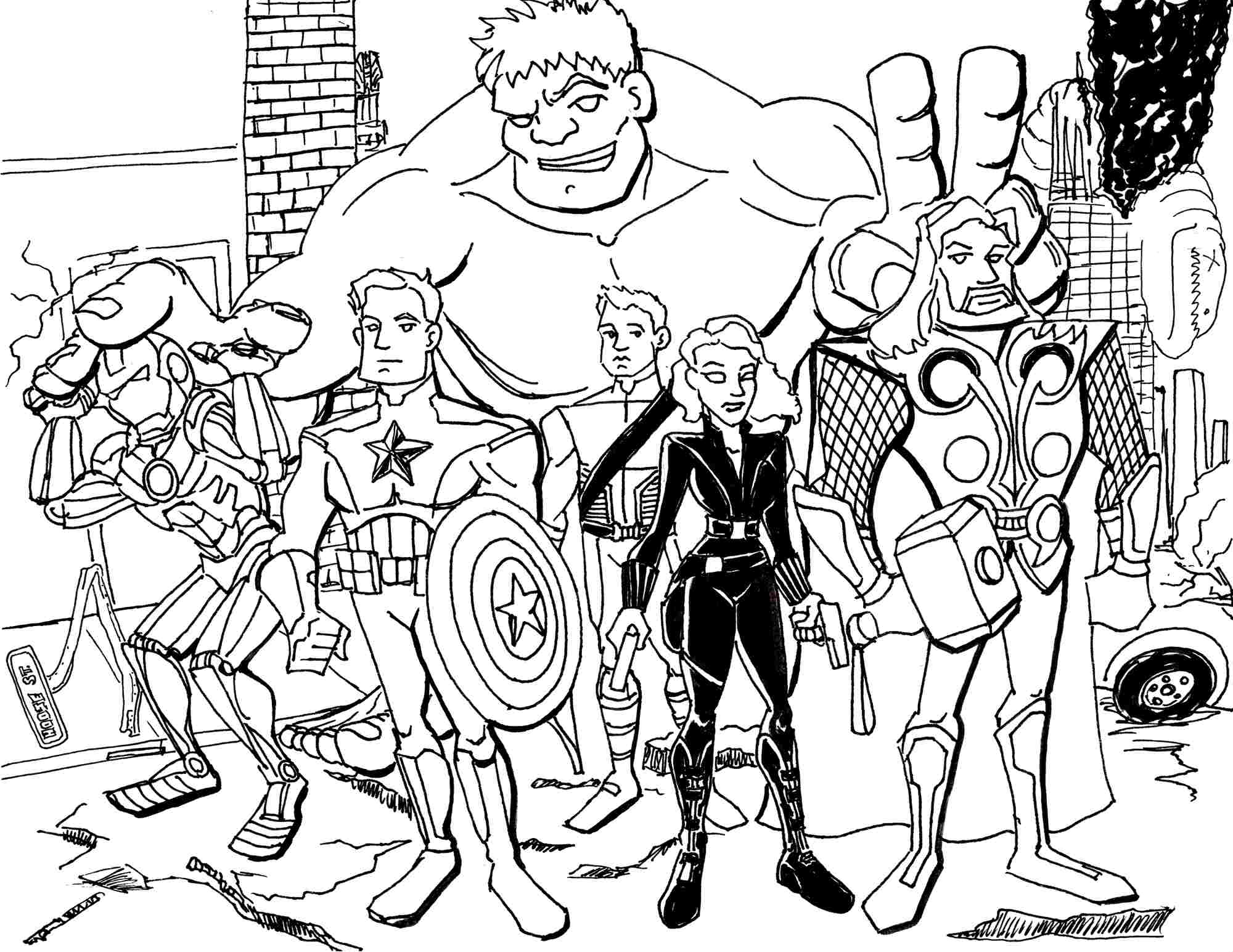 Coloriage Avengers #74212 (Super-Héros) - Album De Coloriages pour Super Heros A Colorier