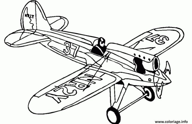 Coloriage Avion Dessin Avion À Imprimer pour Coloriage Porte Avion