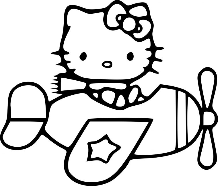 Coloriage Avion Hello Kitty À Imprimer Sur Coloriages intérieur Coloriage À Imprimer Hello Kitty Sirène