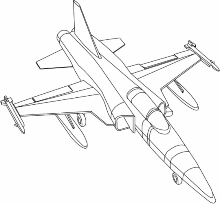 Coloriage Avion Militaire Dessin Gratuit À Imprimer serapportantà Coloriage De Chasse A Imprimer Gratuit