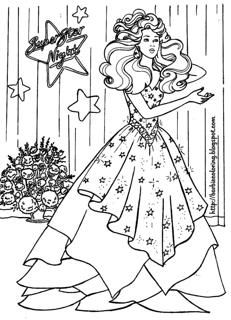 Coloriage Barbie #27478 (Dessins Animés) – Album De Coloriages avec Jeux De Coloriage Barbie