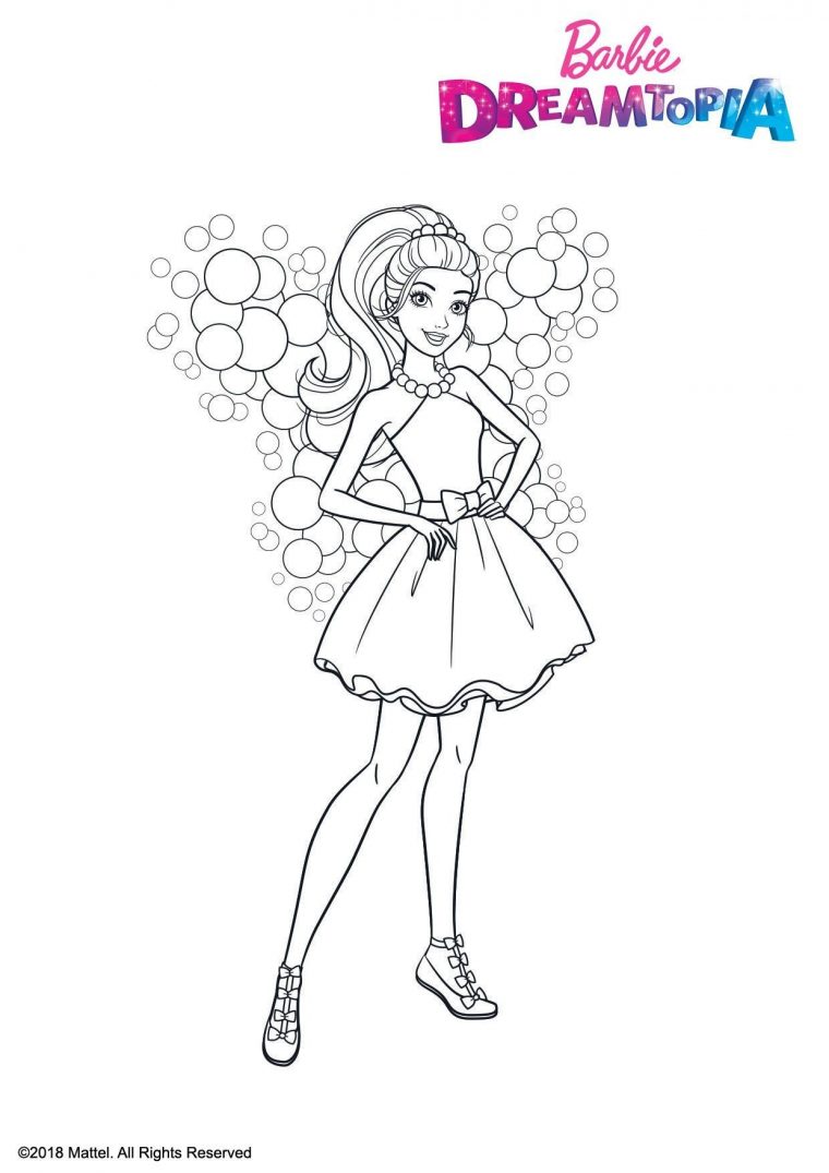 Coloriage Barbie Bulles Féeriques – Coloriage Barbie Dreamtopia serapportantà Jeux De Coloriage Barbie