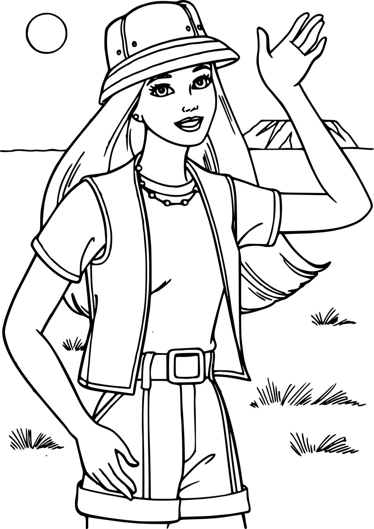 Coloriage Barbie Camping À Imprimer Gratuit tout Coloriages Barbie