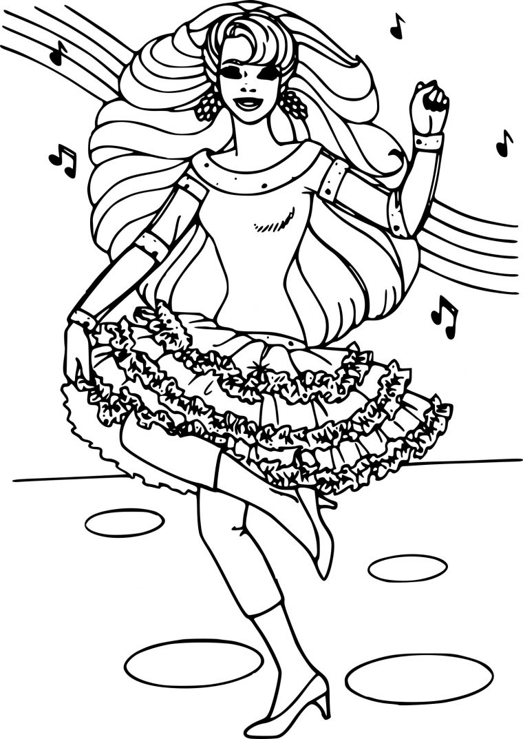 Coloriage Barbie Danseuse Dessin À Imprimer Sur Coloriages pour Dessin A Imprimer Danseuse