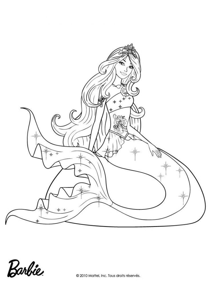 Coloriage Barbie En Ligne – La Sirã¨ne Merliah Sous L'Eau  Coloriage concernant Comment Dessiner Barbie