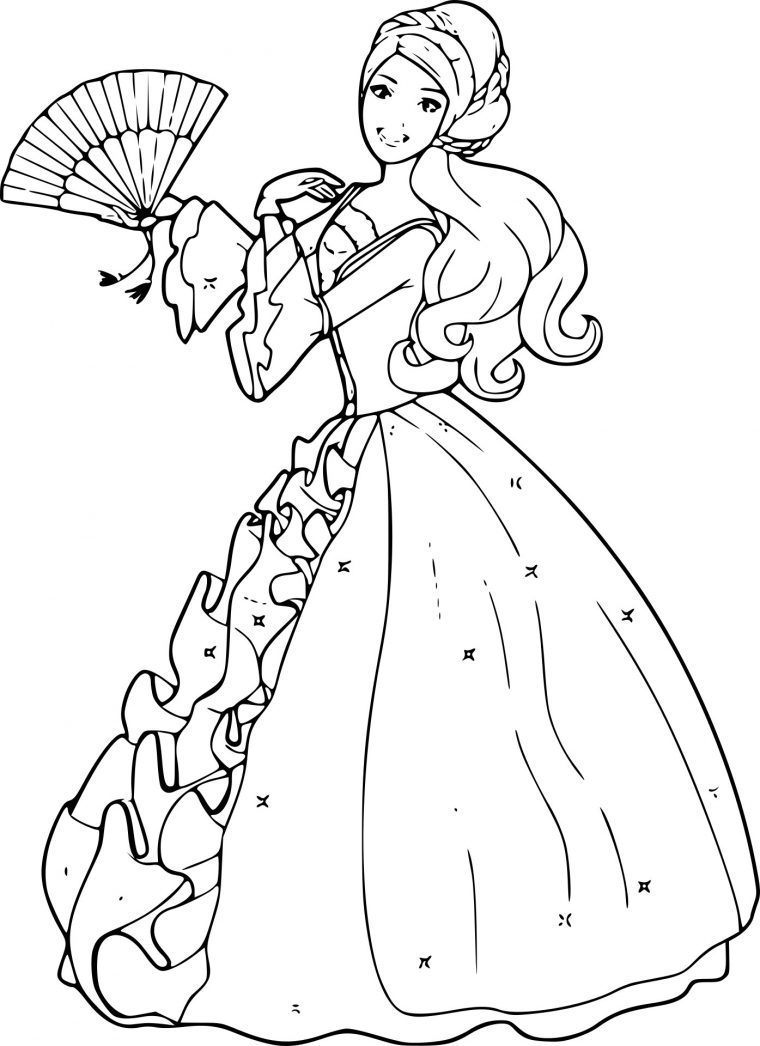 Coloriage Barbie Robe À Imprimer Sur Coloriages pour Barbi Coloriage