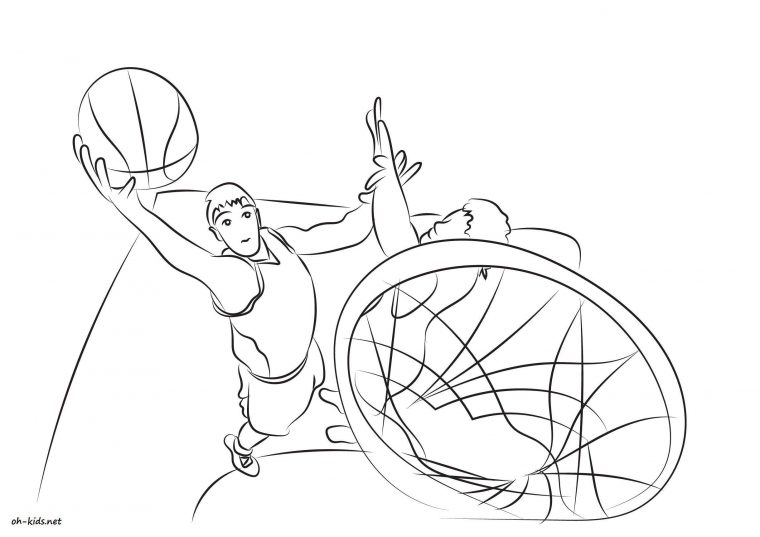 Coloriage Basketball – Oh Kids Fr pour Coloriage Basket