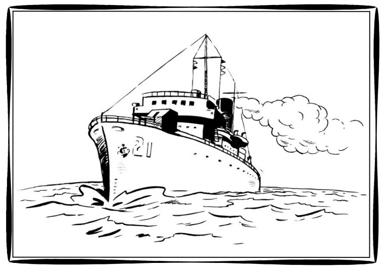 Coloriage Bateau  Navire #137640 (Transport) – Album De Coloriages destiné Dessin D Un Bateau