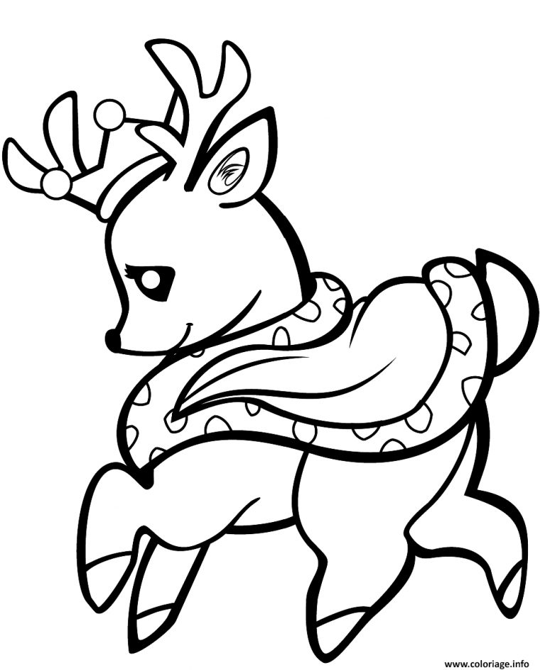 Coloriage Bebe Cerf Dans Une Couronne Dessin Animaux Mignon À Imprimer destiné Coloriage Pour Bébé A Imprimer