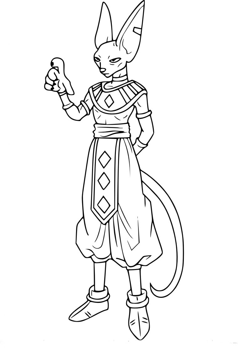 Coloriage Beerus Dbz À Imprimer à Image De Dragon Ball Z Coloriage