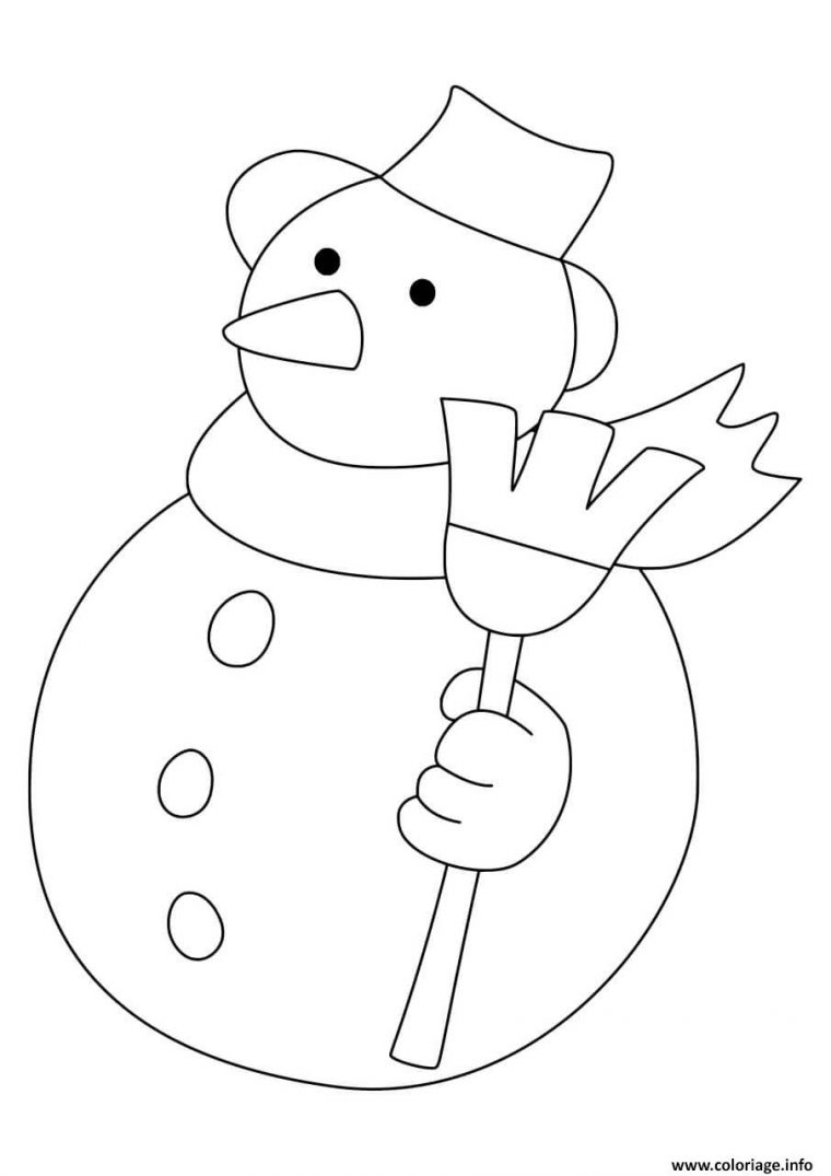 Coloriage Bonhomme De Neige Facile Prescolaire Dessin Noel Maternelle À encequiconcerne Coloriage Facile