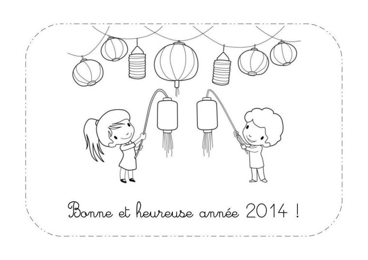 Coloriage Bonne Année 2014 à Coloriage Bonne Annee