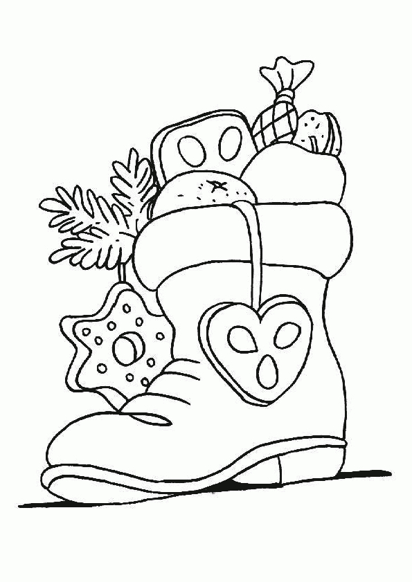 Coloriage Botte Cadeaux Noel Colorier Sur Hugolescargot pour Bottes Coloriage