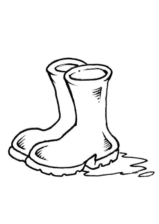 Coloriage Bottes De Pluie – Coloriages Gratuits À Imprimer – Dessin 18840 tout Bottes Coloriage